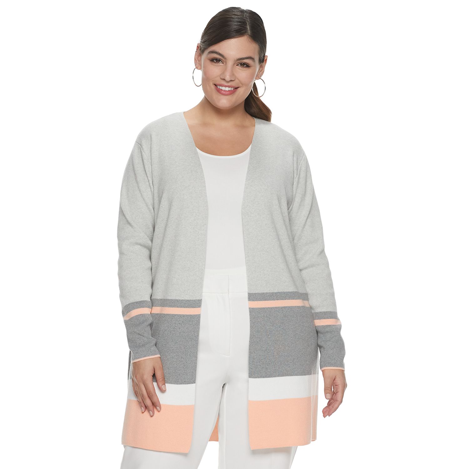 plus size button up cardigan