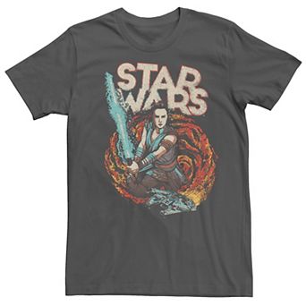Men's Star Wars The Rise of Skywalker Rey Retro Swirl Graphic Tee
