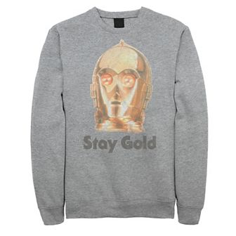 Men's Star Wars The Rise of Skywalker C-3PO Stay Gold Fleece Graphic Top
