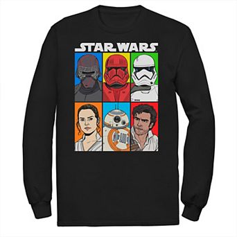 Men's Star Wars The Rise of Skywalker Character Grid Long Sleeve Graphic Tee