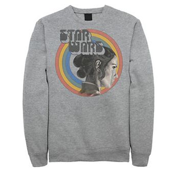 Men's Star Wars The Rise of Skywalker Rey Vintage Rainbow Fleece Graphic Top