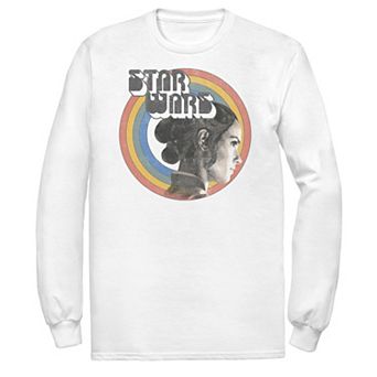 Men's Star Wars The Rise of Skywalker Rey Vintage Rainbow Long Sleeve Graphic Tee
