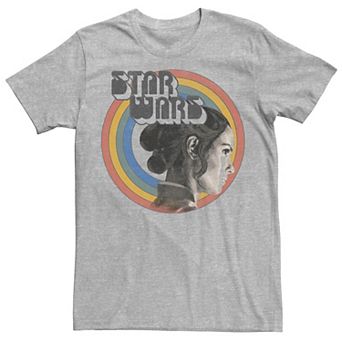 Men's Star Wars The Rise of Skywalker Rey Vintage Rainbow Graphic Tee
