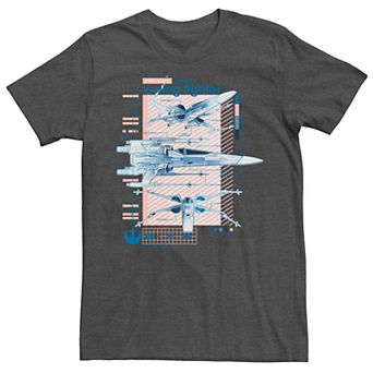 Men's Star Wars The Rise of Skywalker X-Wing Details Graphic Tee