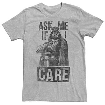 Men's Star Wars Darth Vader Ask Me If I Care Graphic Tee
