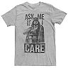 Men's Star Wars Darth Vader Ask Me If I Care Graphic Tee