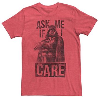 Men's Star Wars Darth Vader Ask Me If I Care Graphic Tee