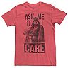 Men's Star Wars Darth Vader Ask Me If I Care Graphic Tee