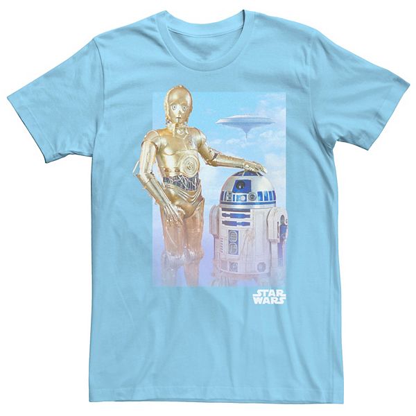 Mens Star Wars R2 D2 C 3po Classic Portrait Graphic Tee 9816