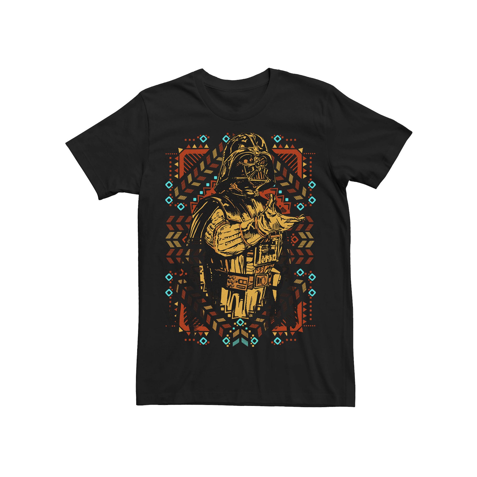 Mens Star Wars Darth Vader Festivity Aztecan Patter Reach Graphic Tee, Siz