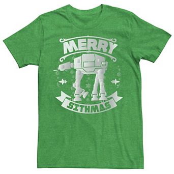 Men's Star Wars AT-AT Christmas Merry Sithmas Holiday Graphic Tee