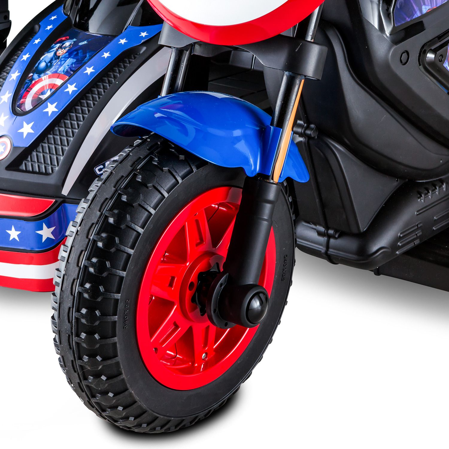 captain america power wheels with sidecar