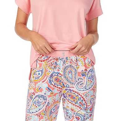 Women's Cuddl Duds Top and Capri with Wristlet