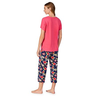 Women's Cuddl Duds Top and Capri with Wristlet