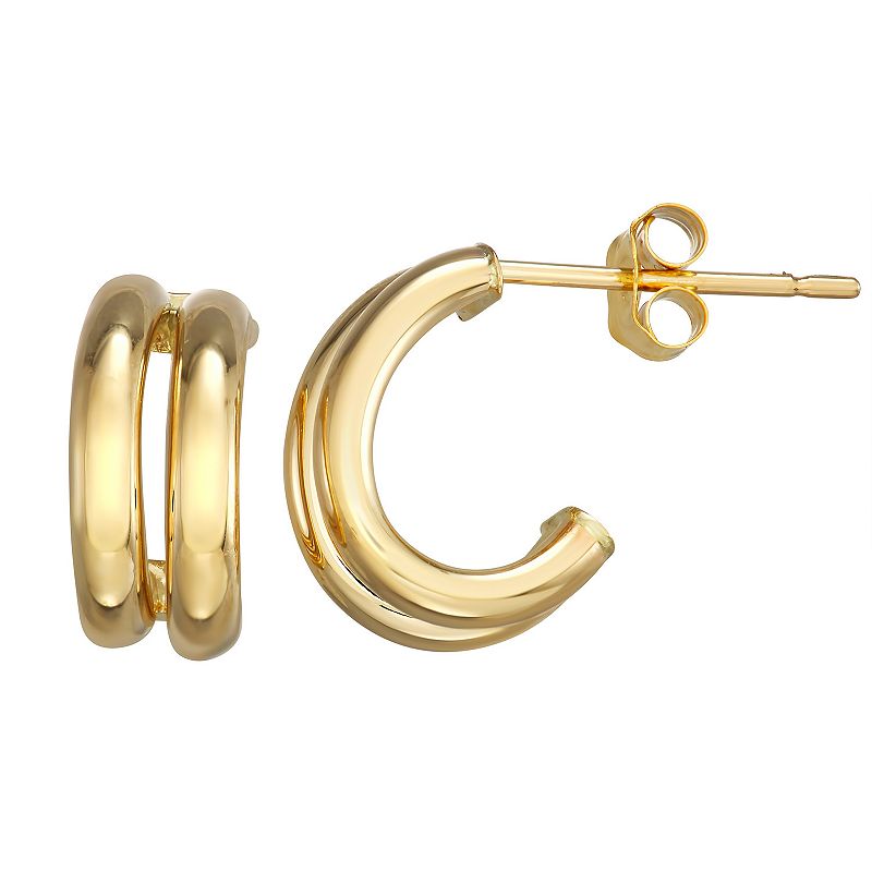 58486482 Forever 14K Gold Twist J Hoop Earrings, Womens, Ye sku 58486482