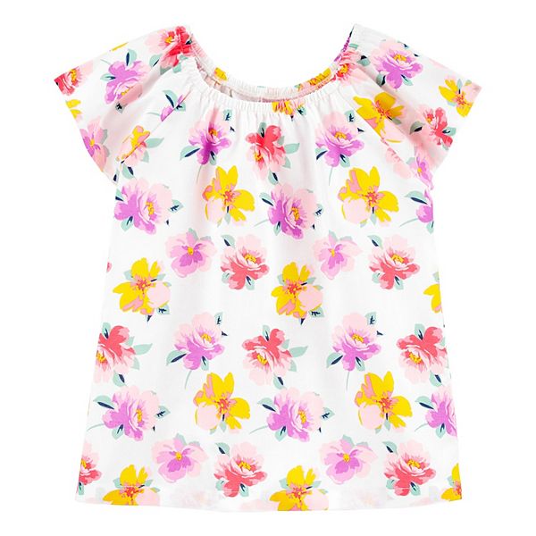 Girls 4-14 Carter's Floral Cotton Top