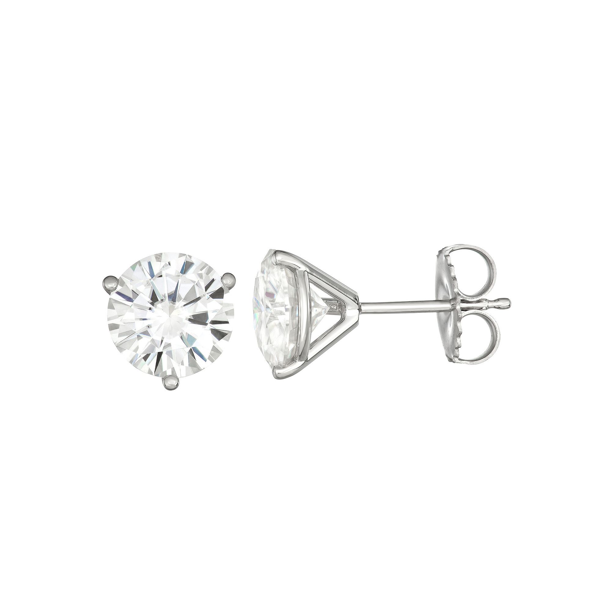 Charles & Colvard 14k White Gold 3 Carat T.W. Lab-Created Moissanite Stud E