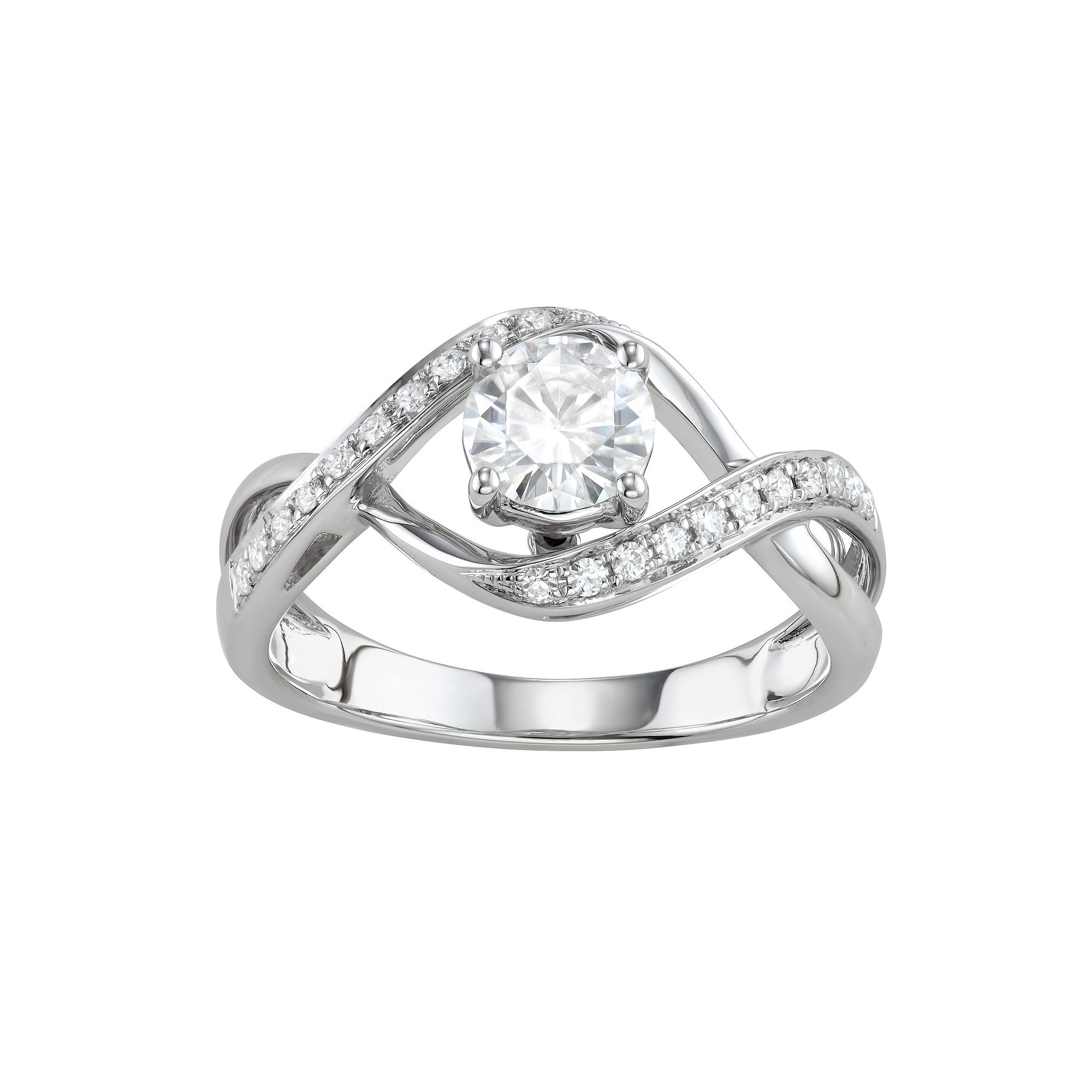 Charles & Colvard 14k White Gold 1 Carat T.W. Lab-Created Moissanite Twiste