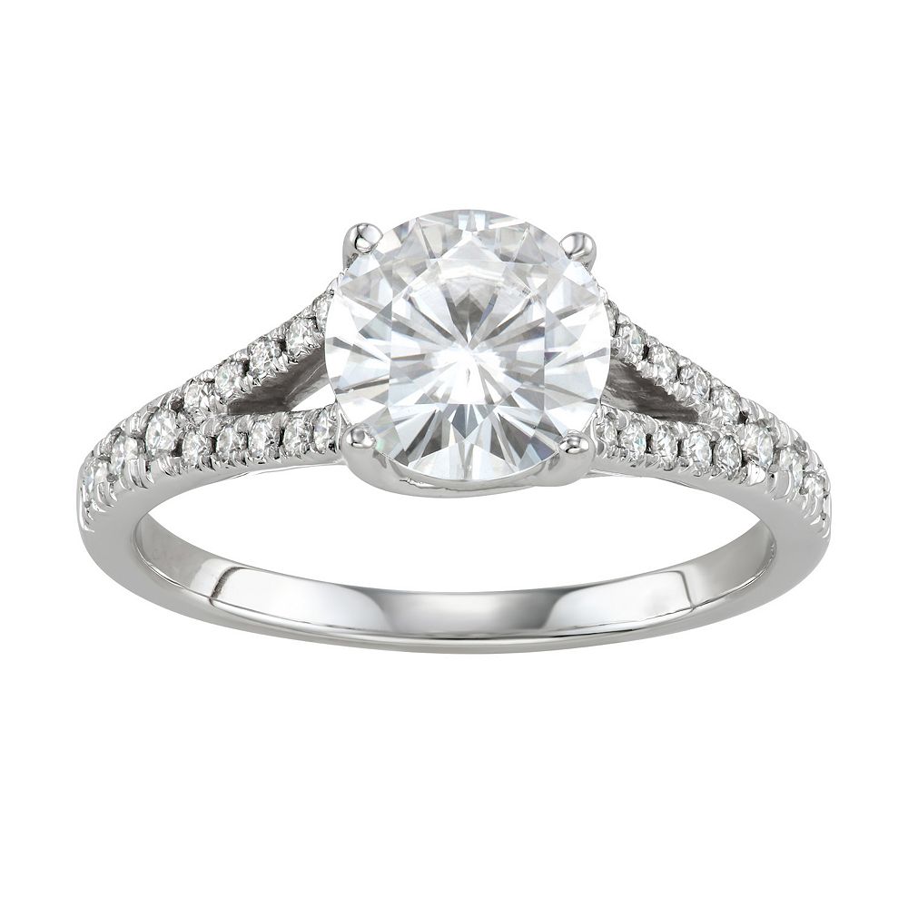 Charles & Colvard 14k White Gold 2 1/4 Carat T.W. Lab-Created ...