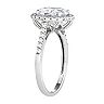 Charles & Colvard 14k White Gold 3 1/2 Carat T.W. Lab-Created Moissanite Oval Halo Engagment Ring