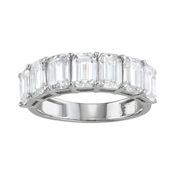 Charles & Colvard 14k White Gold 4 Carat T.W. Lab-Created Moissanite Seven Stone Band