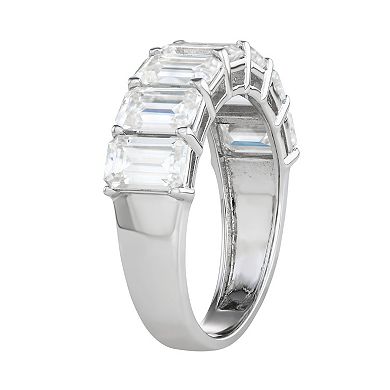 Charles & Colvard 14k White Gold 4 Carat T.W. Lab-Created Moissanite Seven Stone Band