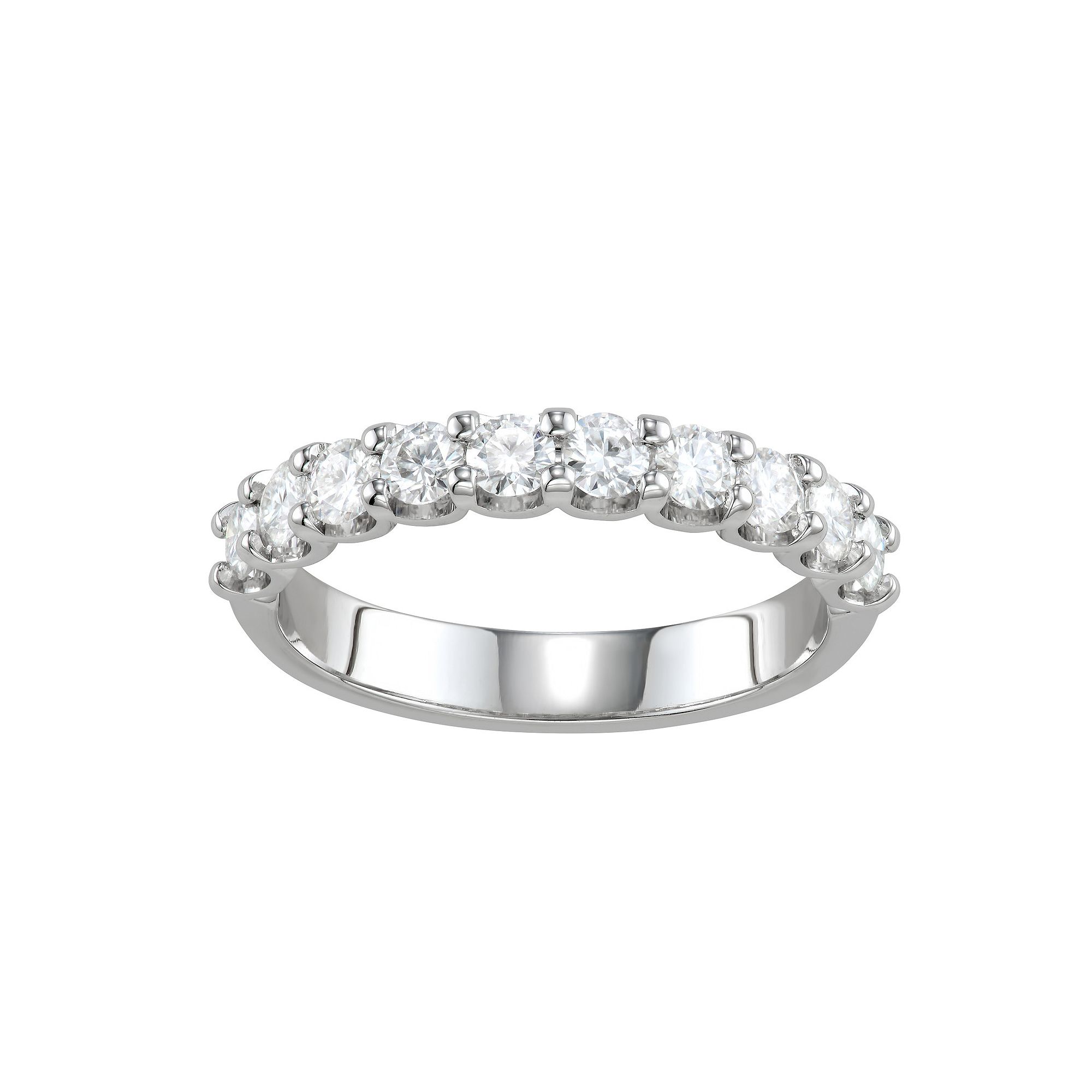 Charles & Colvard 14k White Gold 1 Carat T.W. Lab-Created Moissanite Annive