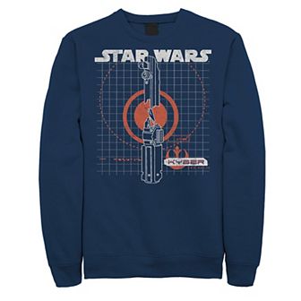 Men's Star Wars Lightsaber Blueprint Graphic Sweatshirt