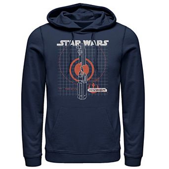 Men's Star Wars Lightsaber Blueprint Graphic Hoodie