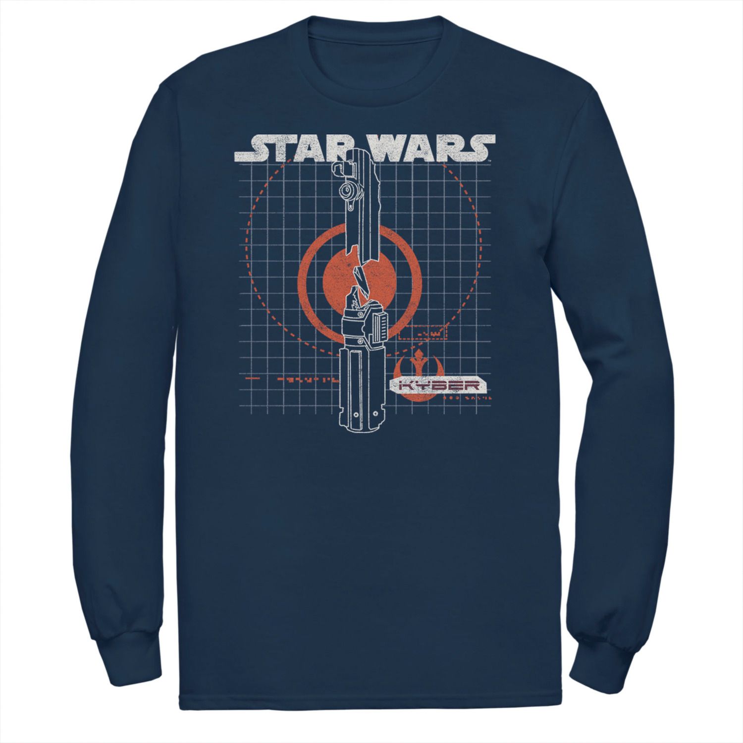 Image for Licensed Character Men's Star Wars Lightsaber Blueprint Graphic Sweatshirt at Kohl's.