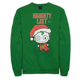 Men's DC Comics Batman Naughty List Joker Graphic Sweatshirt