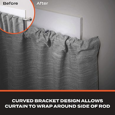 Sun Zero 5/8" Room Darkening Adjustable Wrap Around Curtain Rod