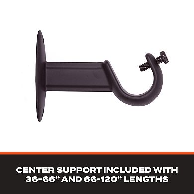 Sun Zero Cage 3/4" Room Darkening Adjustable Decorative Wrap Around Curtain Rod