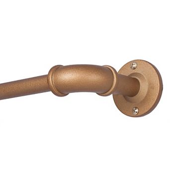 Sun Zero 3/4" Room Darkening Adjustable Industrial Wrap Around Curtain Rod