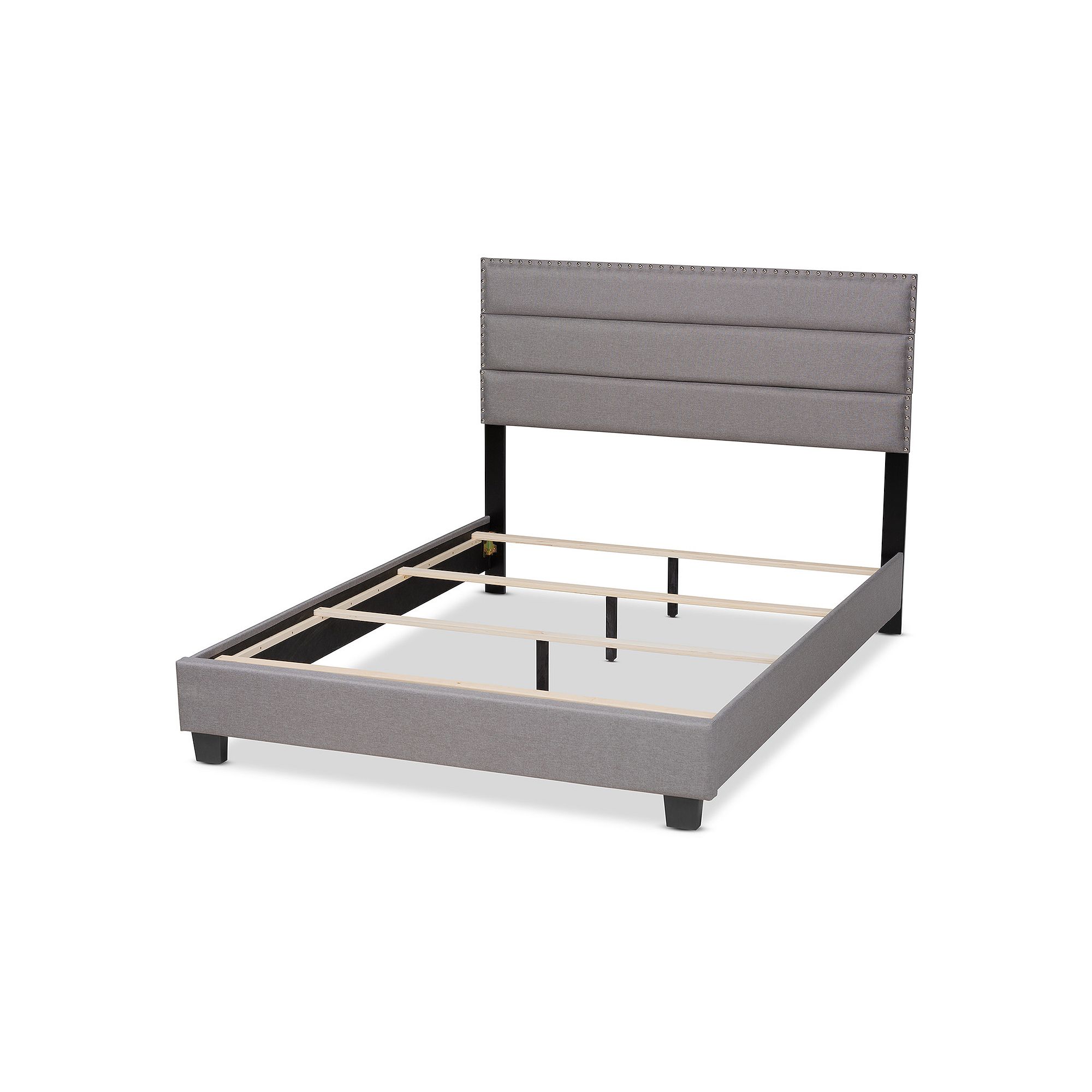 Baxton Studio Ansa Bed, Light Gray