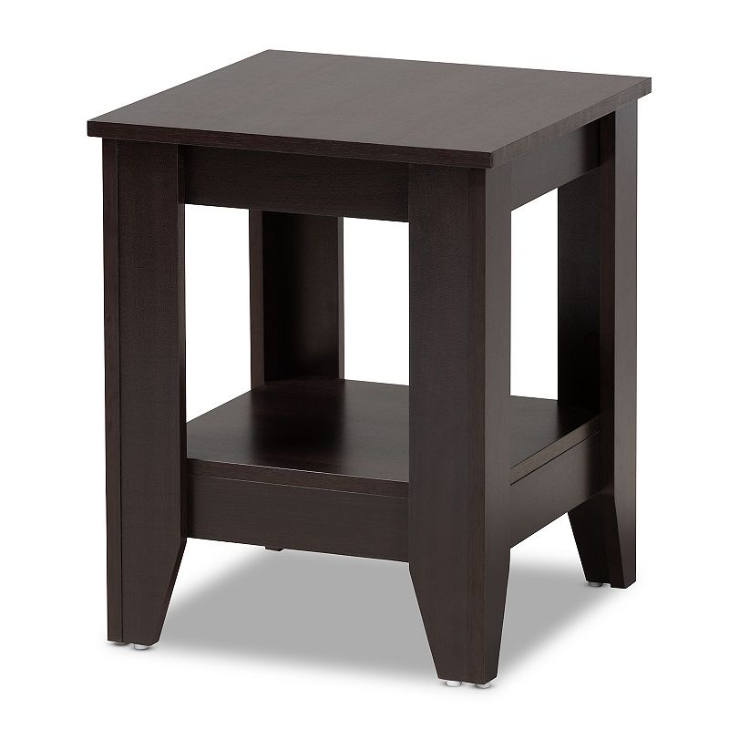 Baxton Studio Audra End Table, Brown