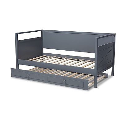 Baxton Studio Cintia Twin Daybed & Trundle Bed