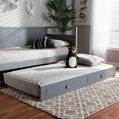 Baxton Studio Cintia Twin Trundle Bed