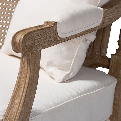 Baxton Studio Clemence Natural Loveseat