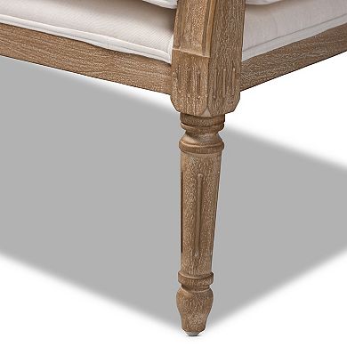 Baxton Studio Clemence Natural Loveseat