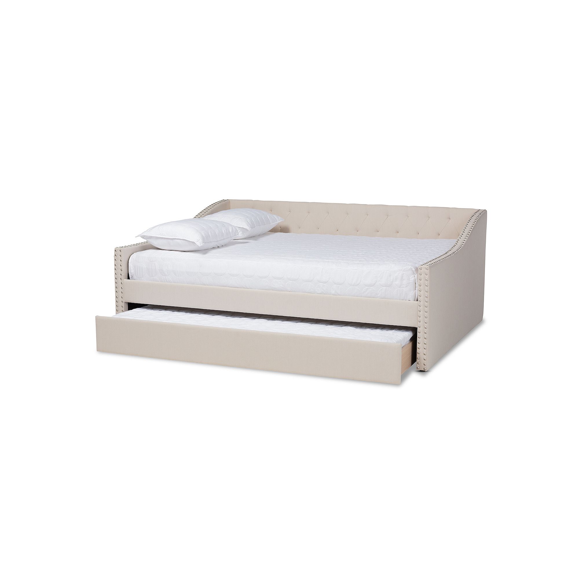 Baxton Studio Haylie Daybed & Trundle, Beige