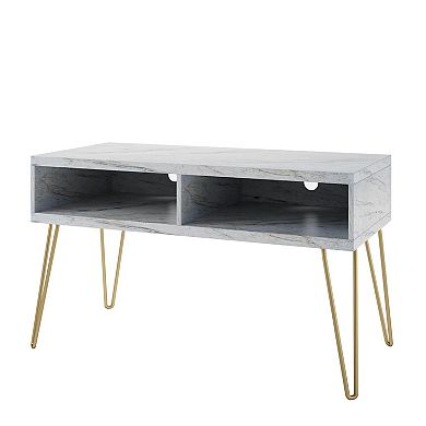 Novogratz Athena Faux Marble TV Stand