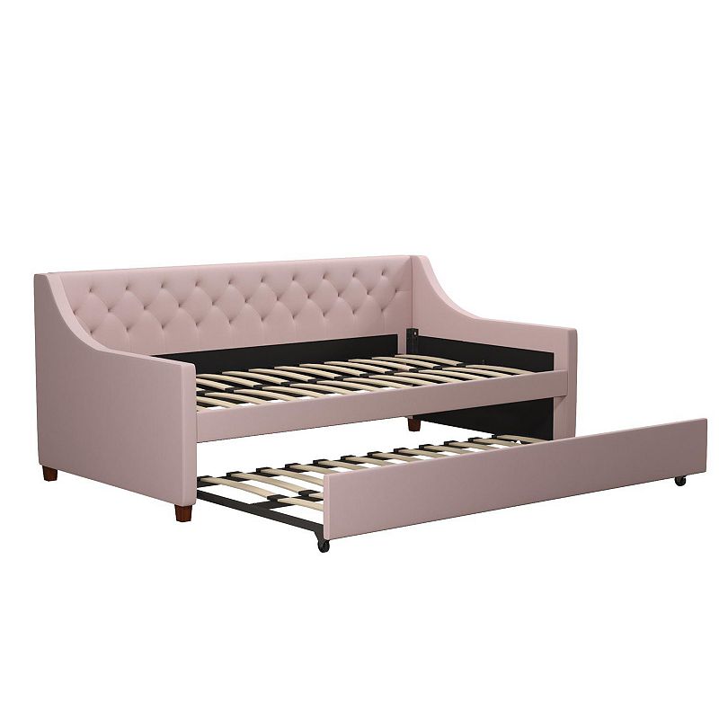 Novogratz Her Majesty Daybed & Trundle, Pink, Twin