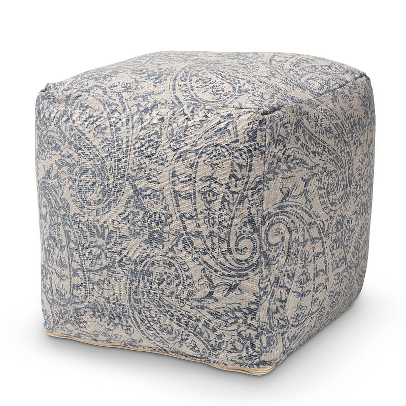 Baxton Studio Juvita Ottoman, Grey