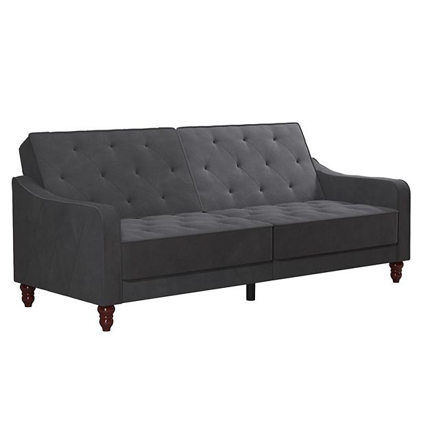 Novogratz vintage tufted velvet deals split back sofa bed