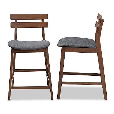 Baxton Studio Larine Counter Stool 2-piece Set