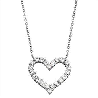 Contessa Di Capri Cubic Zirconia Heart Necklace