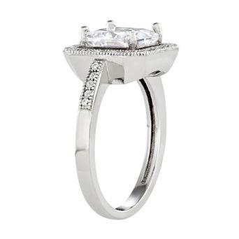 Contessa Di Capri Cubic Zirconia Cushion Cut Ring