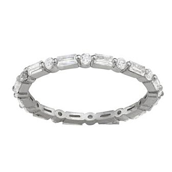 Contessa Di Capri Cubic Zirconia Baguette & Round Cut Eternity Ring