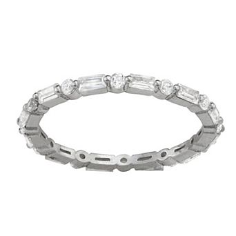 Contessa Di Capri Cubic Zirconia Baguette & Round Cut Eternity Ring